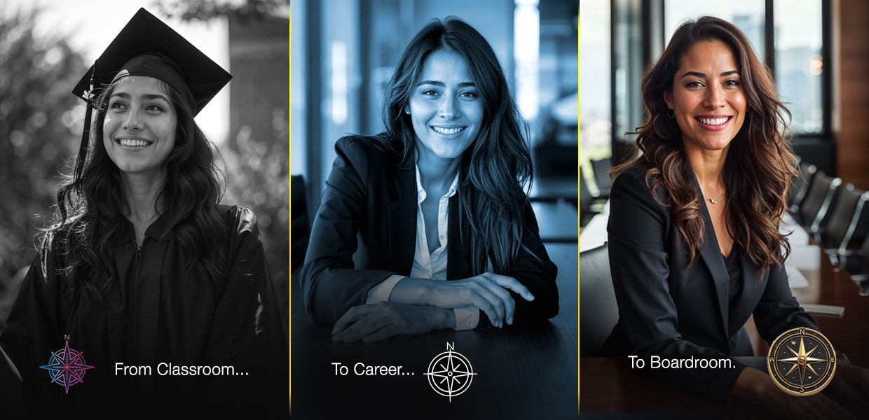 Our Why, from Classroom, to Career, to Boardroom.